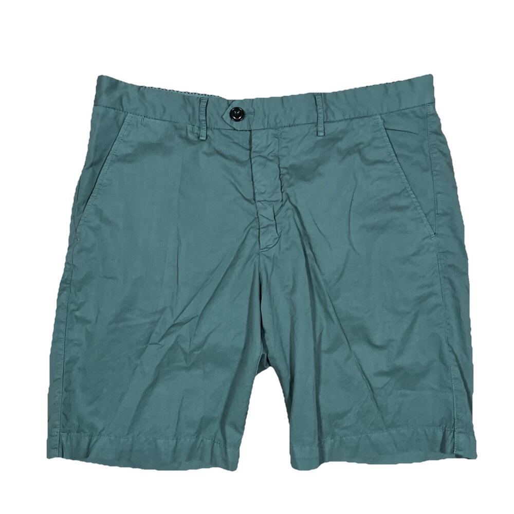 Hartford Alternative Classics Shorts Mens Green 8" Cotton Chino Flat Front 33”